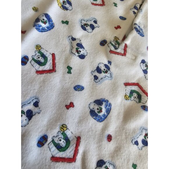 Vintage Sears Good News Romper Sleeper 3-6 Mo Blue Red Puppies Design 1980s - Picture 3 of 7